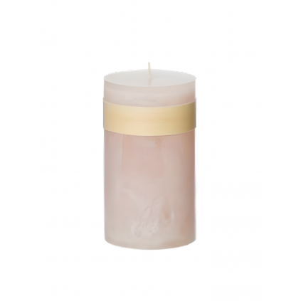 Timber Candle D8x15cm | Soft Pink