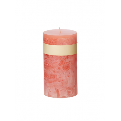 Timber Candle D8x7,5cm | Coral