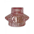 Spectacula Glass Candle Holder | Peach Beige