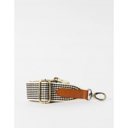 Checkered Webbing Strap | Classic Leather | Cognac