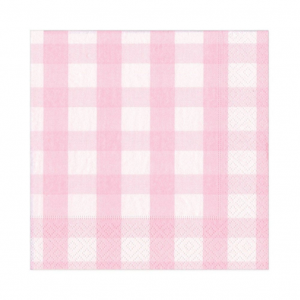 Servietter Lunch | Gingham Pink