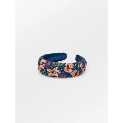 Primula Wide Beaded Hairbrace | Legion Blue