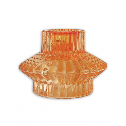 Spectacula Glass Candle Holder | Copper Tan