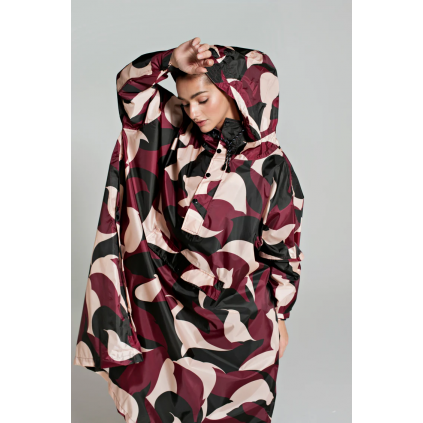 Rain Poncho | Malika Favre 'Animo Bordeaux'