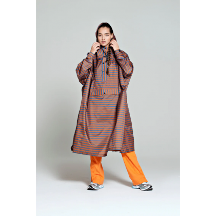 Rain Poncho | Breton Brown Blue