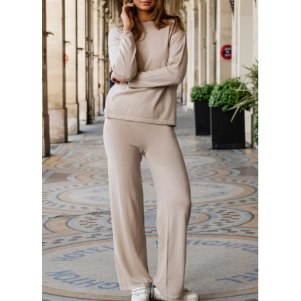 Mina Merino Pant | Latte