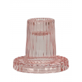 Spectacula Low Glass Candle holder | Seashell Pink