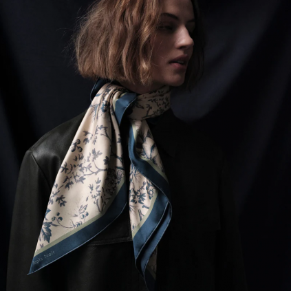 Classical Blue Toile Scarf