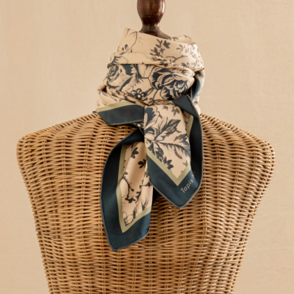 Classical Blue Toile Scarf