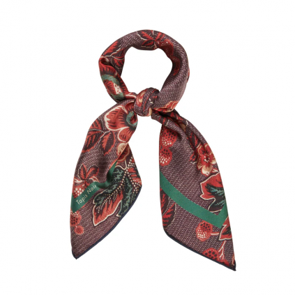 Small Classical Red Bloom Scarf