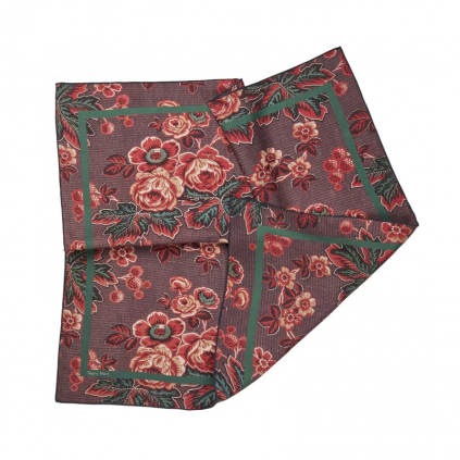 Small Classical Red Bloom Scarf