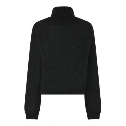 Sally Knit Rollerneck | Black