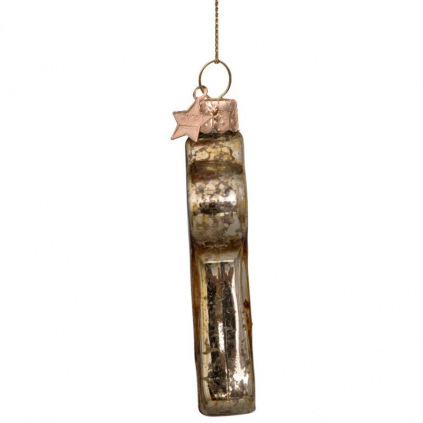 Ornament | Gold Crackle Key with New Home