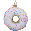 Ornament | White Donut With Sprinkles