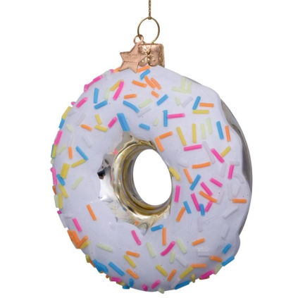 Ornament | White Donut With Sprinkles