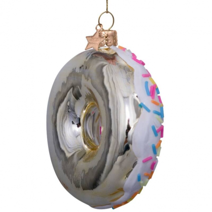 Ornament | White Donut With Sprinkles