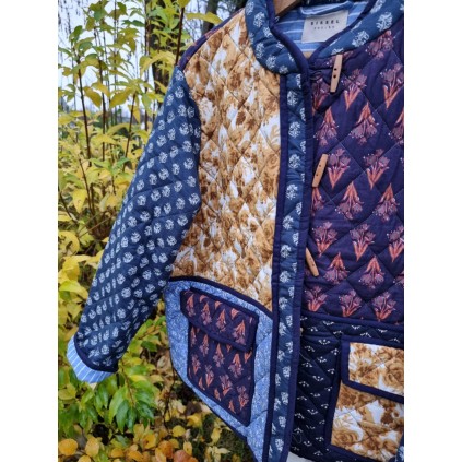 Adriane Quilted Cotton Jacket | Night Blues