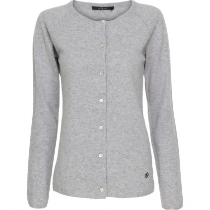 Cashmere Cardigan | Light Grey Melange