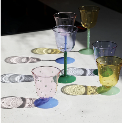 Water Glass | Dot Pink