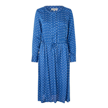 Fiona Midi Dress LS | Dot Print