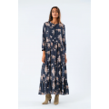 Nee Maxi Dress LS | Dark Blue