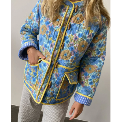 Adriane Quilted Cotton Jacket | Pastel Flower