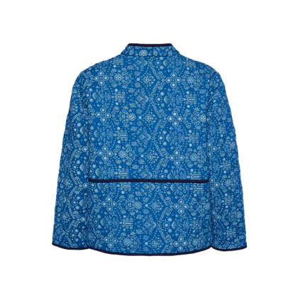 Adriane Quilted Cotton Jacket | Blue Flower