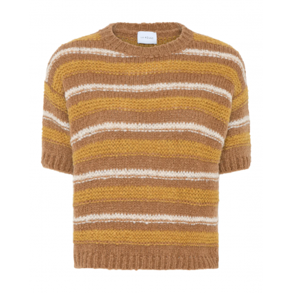 Pernille Striped Knit SS | Yellow Stripe