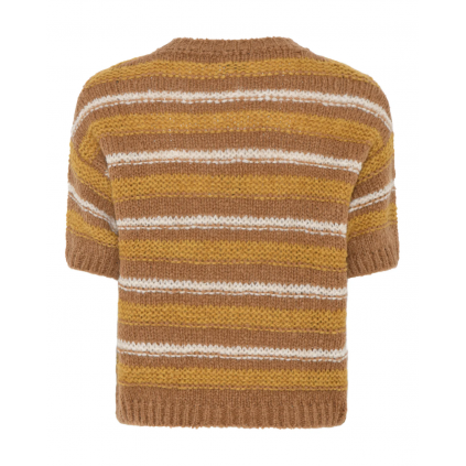 Pernille Striped Knit SS | Yellow Stripe